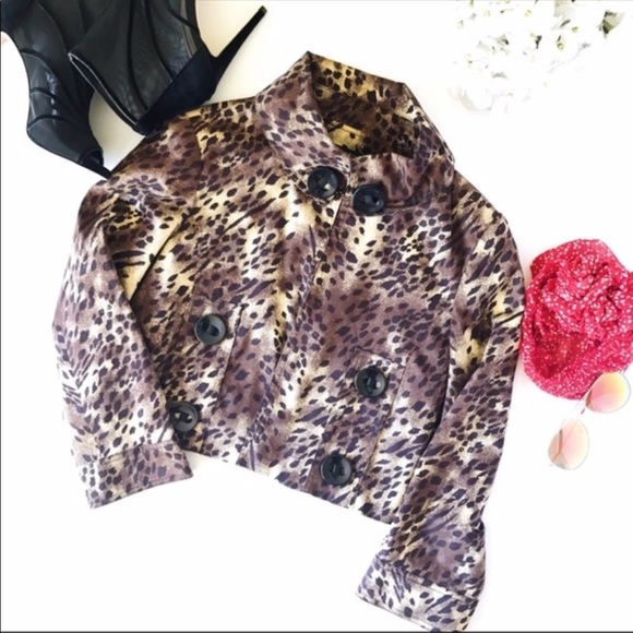 - Style Elements Leopard Print Jacket - Picture 1 of 4
